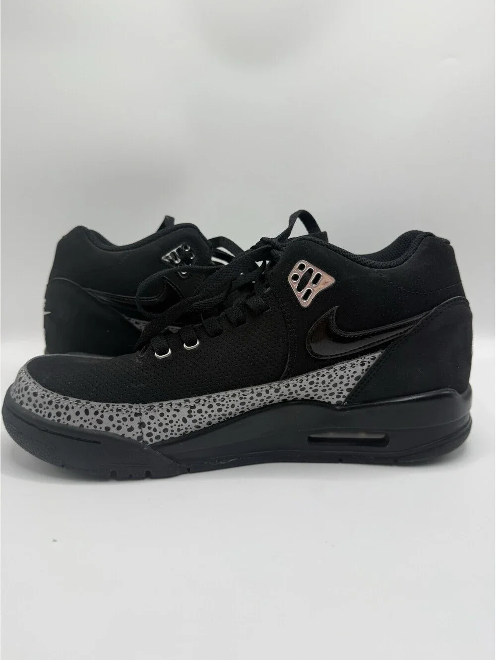 Nike Air Flight Squad Black Grey Safari Print 679260-001 Mens Size 9 NWOB